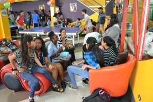 Students assemble in the Rec Room for Segment 2 of the Day’s activities.